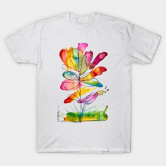 spring laughs in flowers T-Shirt by drumweaver